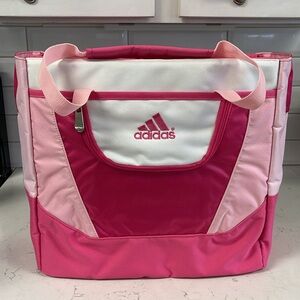 Adidas Pink and White Travel Bag